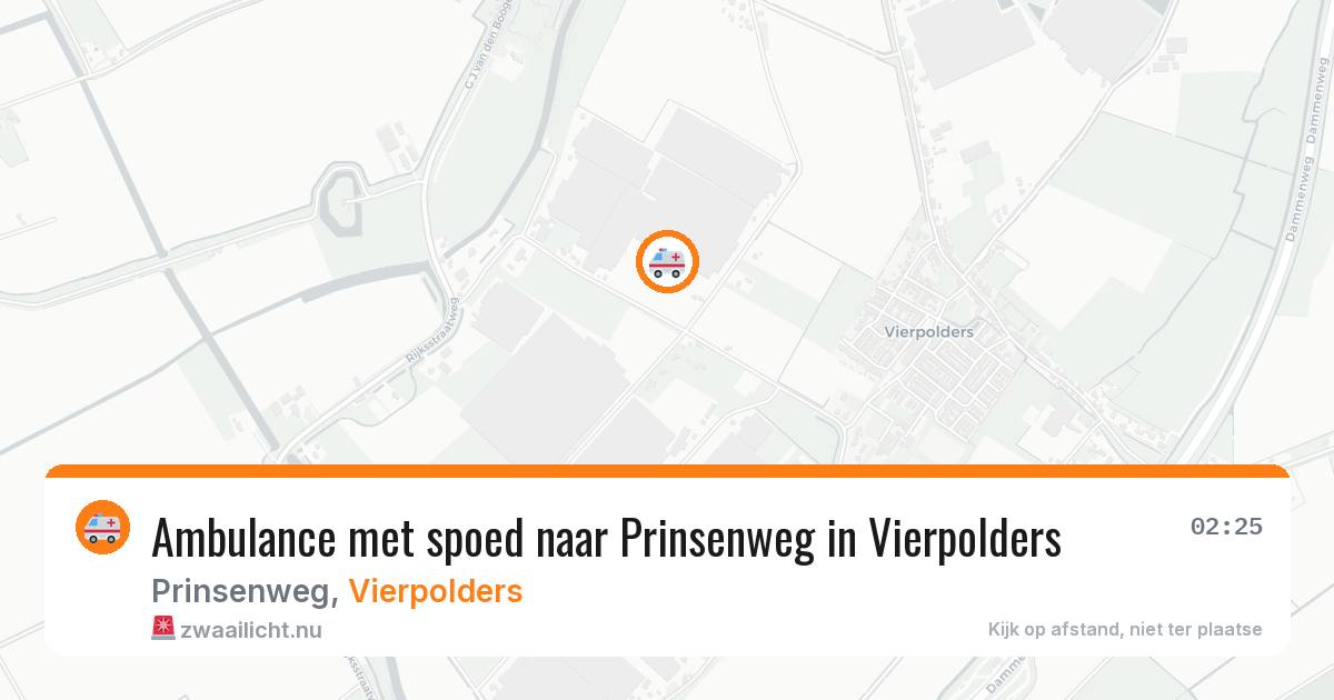 Ambulance met spoed naar Prinsenweg in Vierpolders — 26 jul 2026
