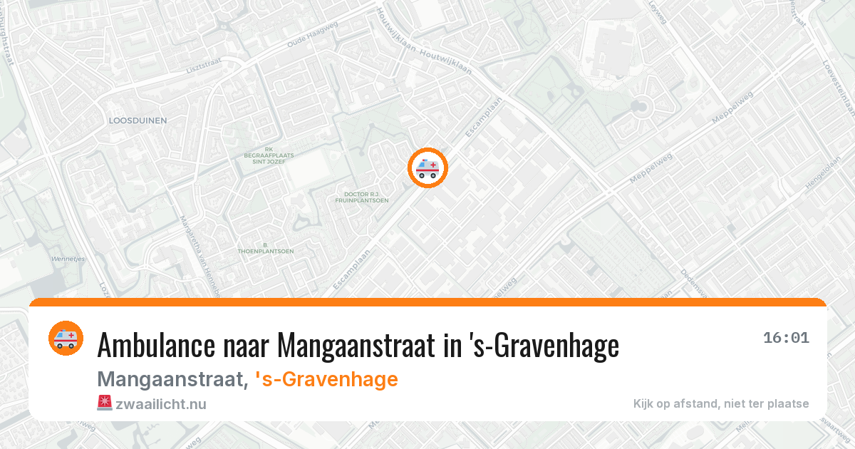 Ambulance naar Mangaanstraat in 's-Gravenhage — 15 jul 2026