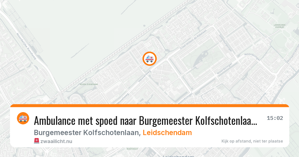 Ambulance met spoed naar Burgemeester Kolfschotenlaan in Leidschendam — 7 apr 2026