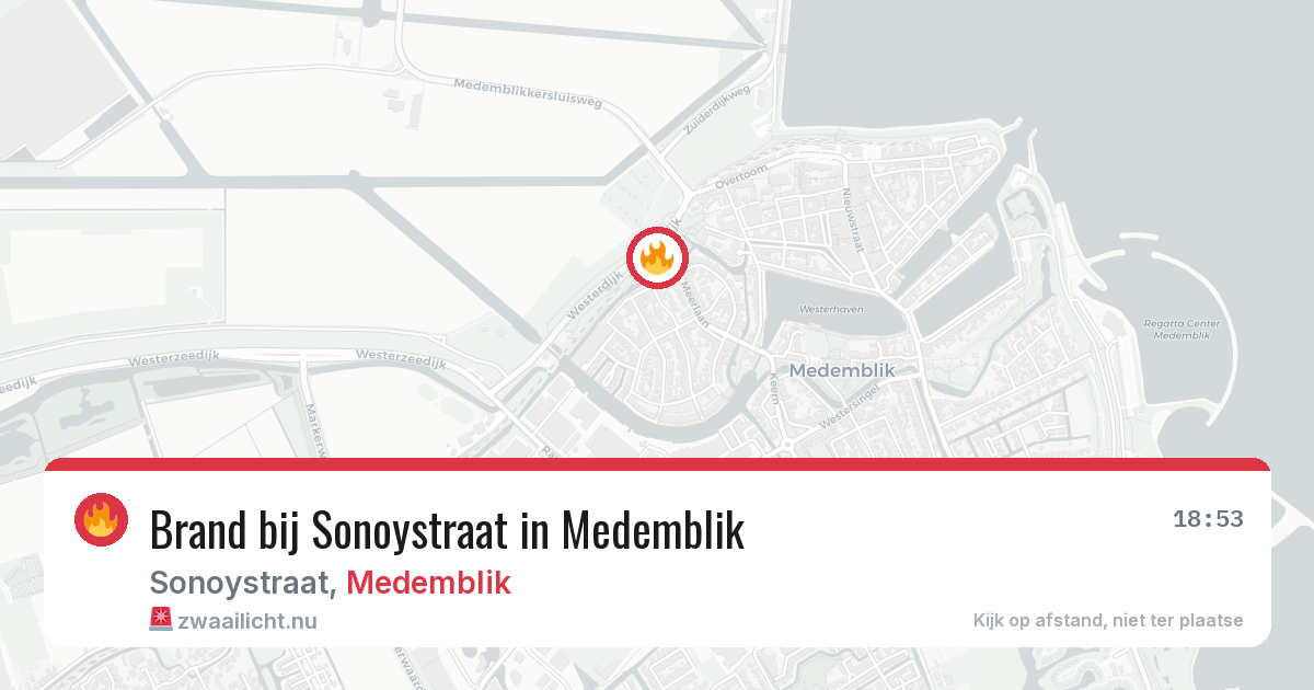 Brand bij Sonoystraat in Medemblik — 23 mrt 2026