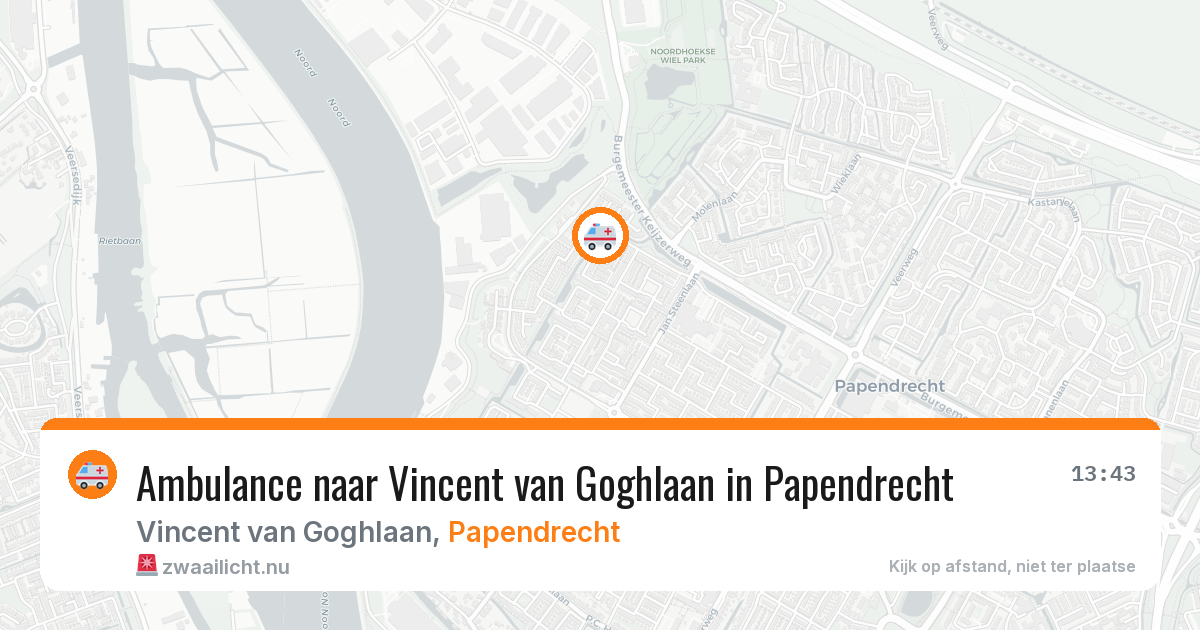 Ambulance naar Vincent van Goghlaan in Papendrecht — 1 jun 2026