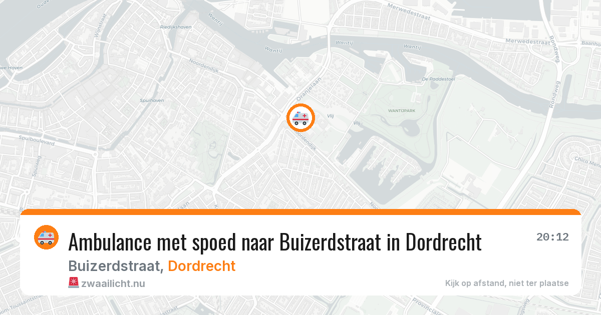 Ambulance met spoed naar Buizerdstraat in Dordrecht — 26 mrt 2026