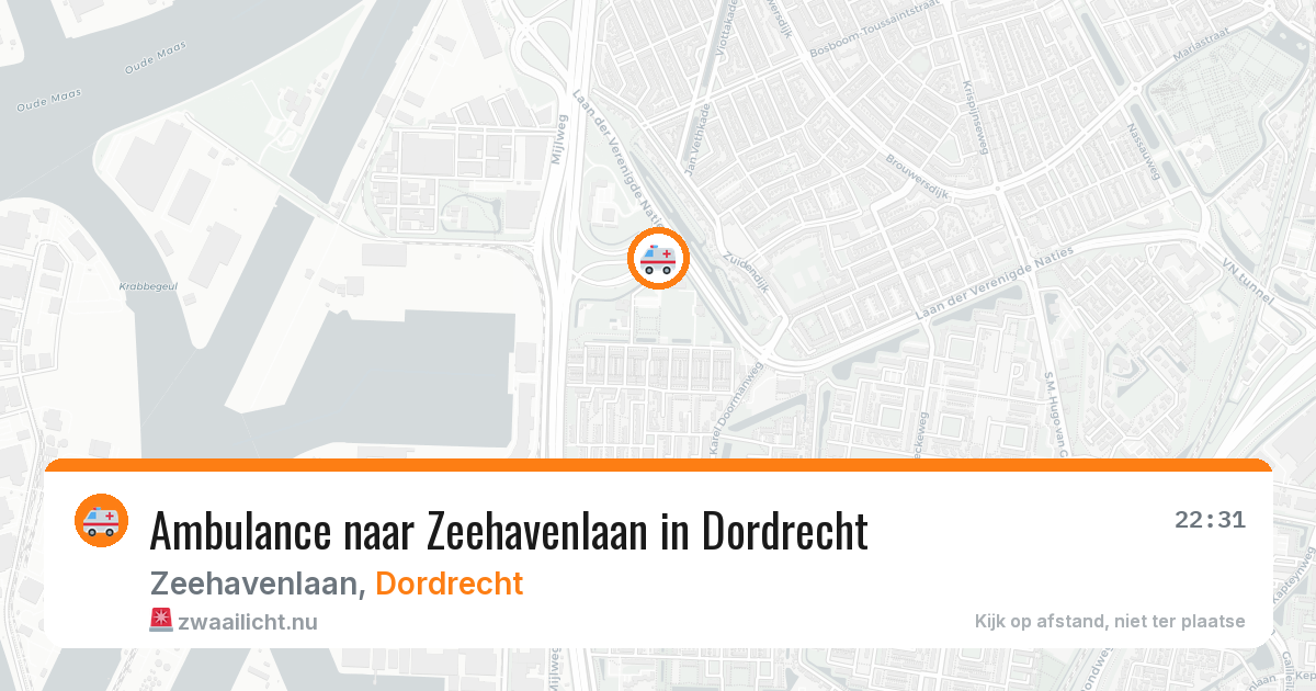 Ambulance naar Zeehavenlaan in Dordrecht — 11 mei 2026