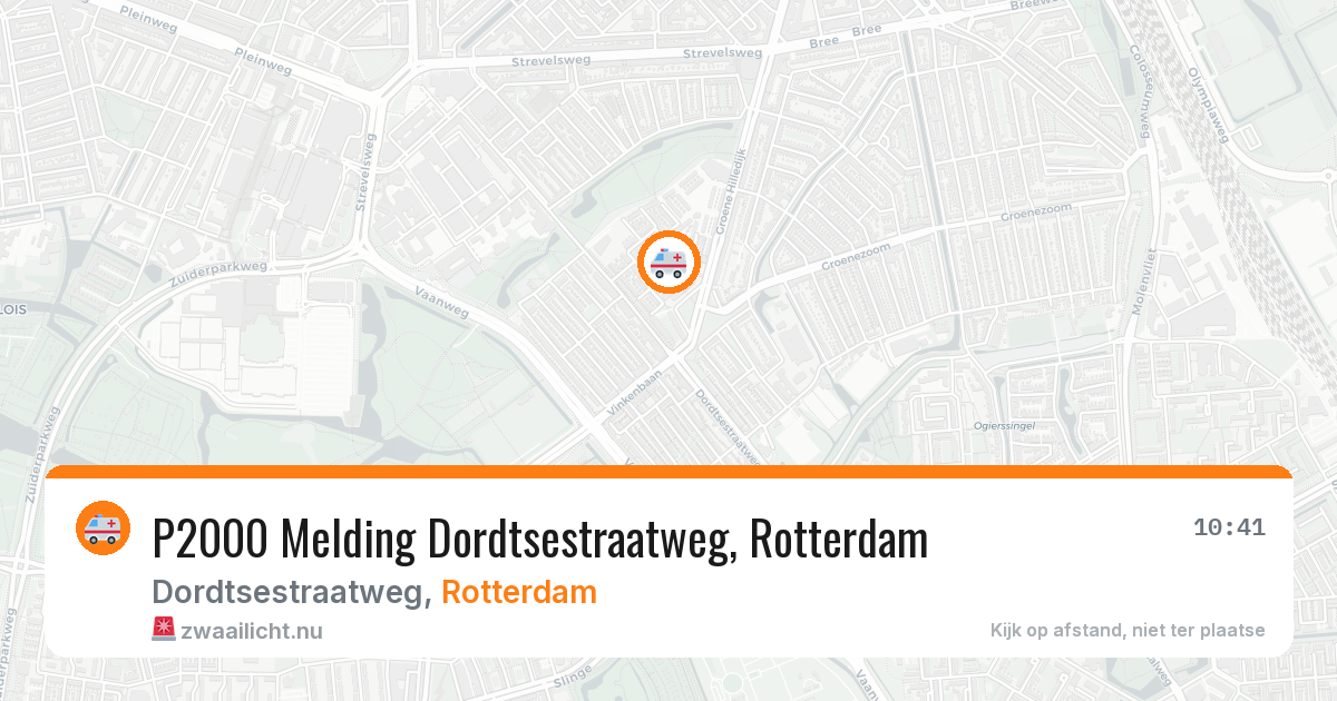 P2000 Melding Dordtsestraatweg, Rotterdam — 11 mei 2026