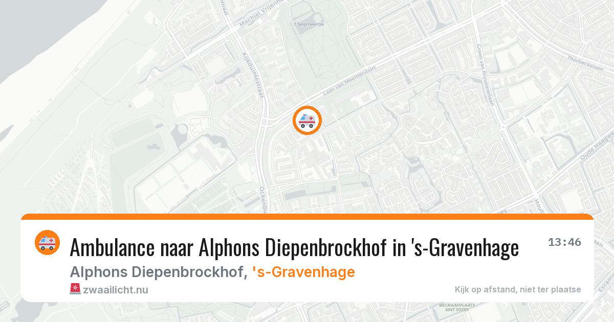 Ambulance naar Alphons Diepenbrockhof in 's-Gravenhage — 22 jul 2026