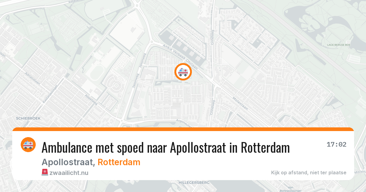 Ambulance met spoed naar Apollostraat in Rotterdam — 20 mei 2026