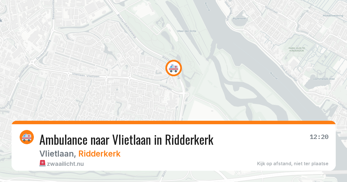 Ambulance naar Vlietlaan in Ridderkerk — 1 jun 2026
