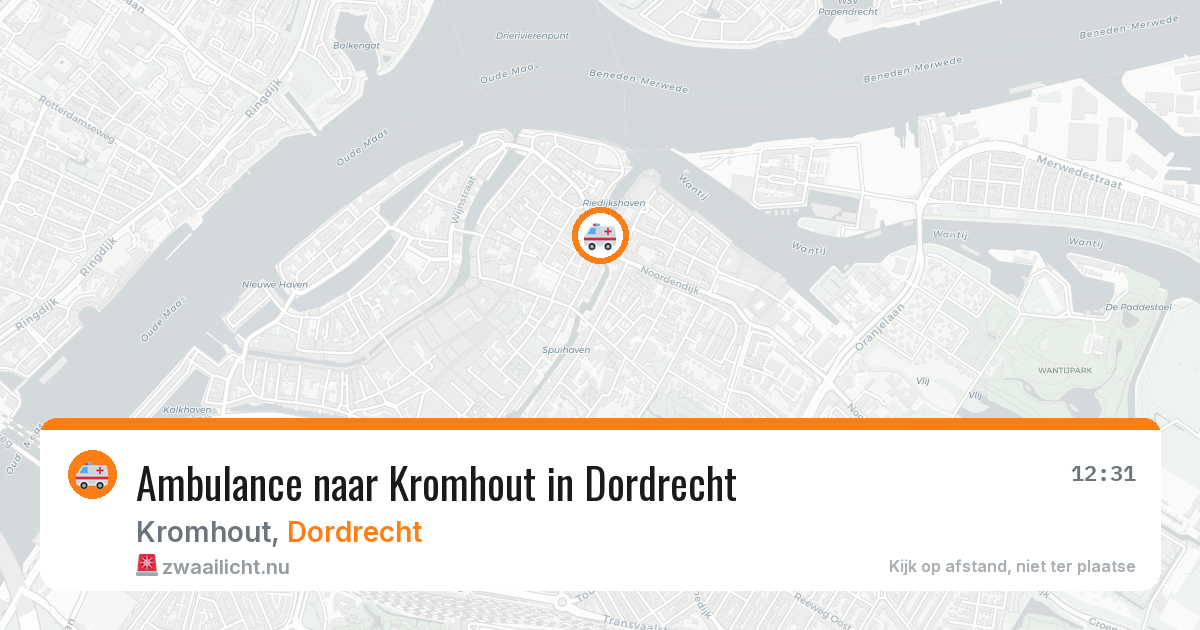 Ambulance naar Kromhout in Dordrecht — 20 apr 2026