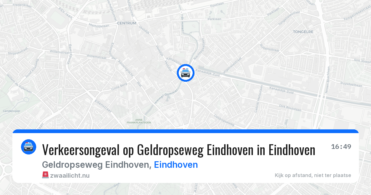 Verkeersongeval op Geldropseweg Eindhoven in Eindhoven — 25 jul 2026