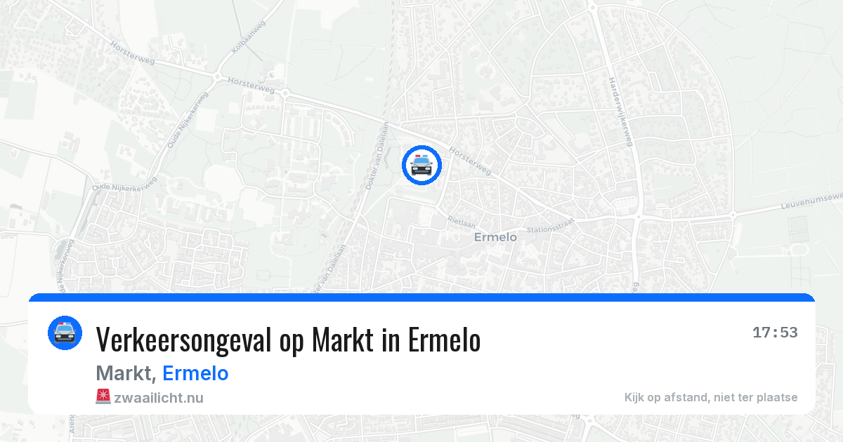 Verkeersongeval op Markt in Ermelo — 25 jul 2026
