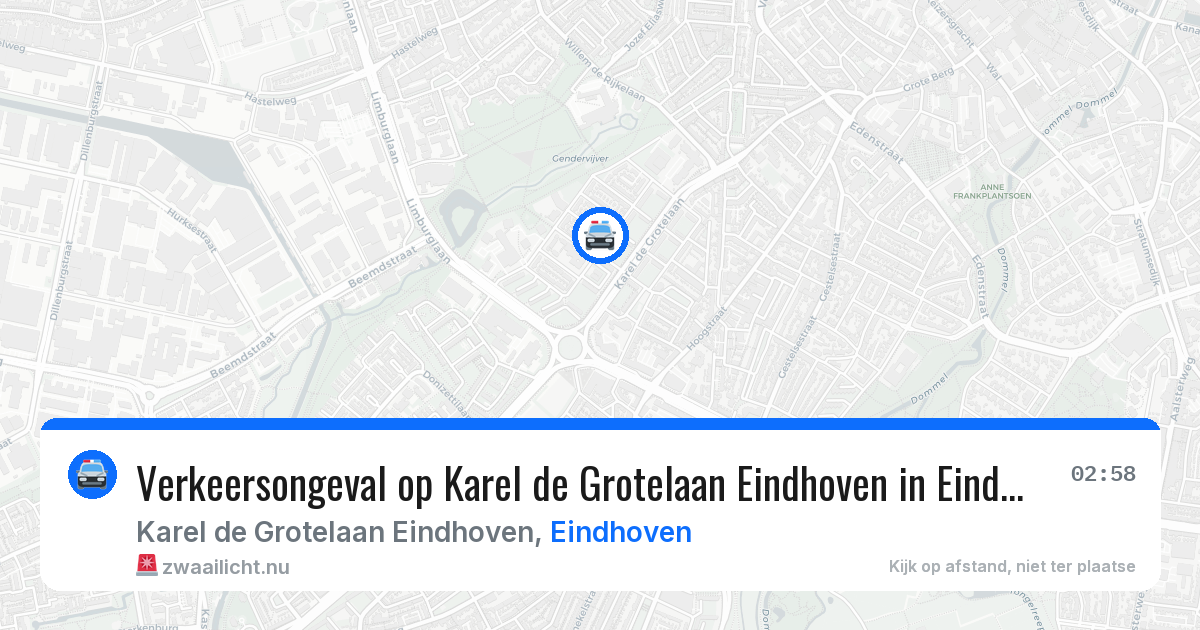 Verkeersongeval op Karel de Grotelaan Eindhoven in Eindhoven — 25 mrt 2026