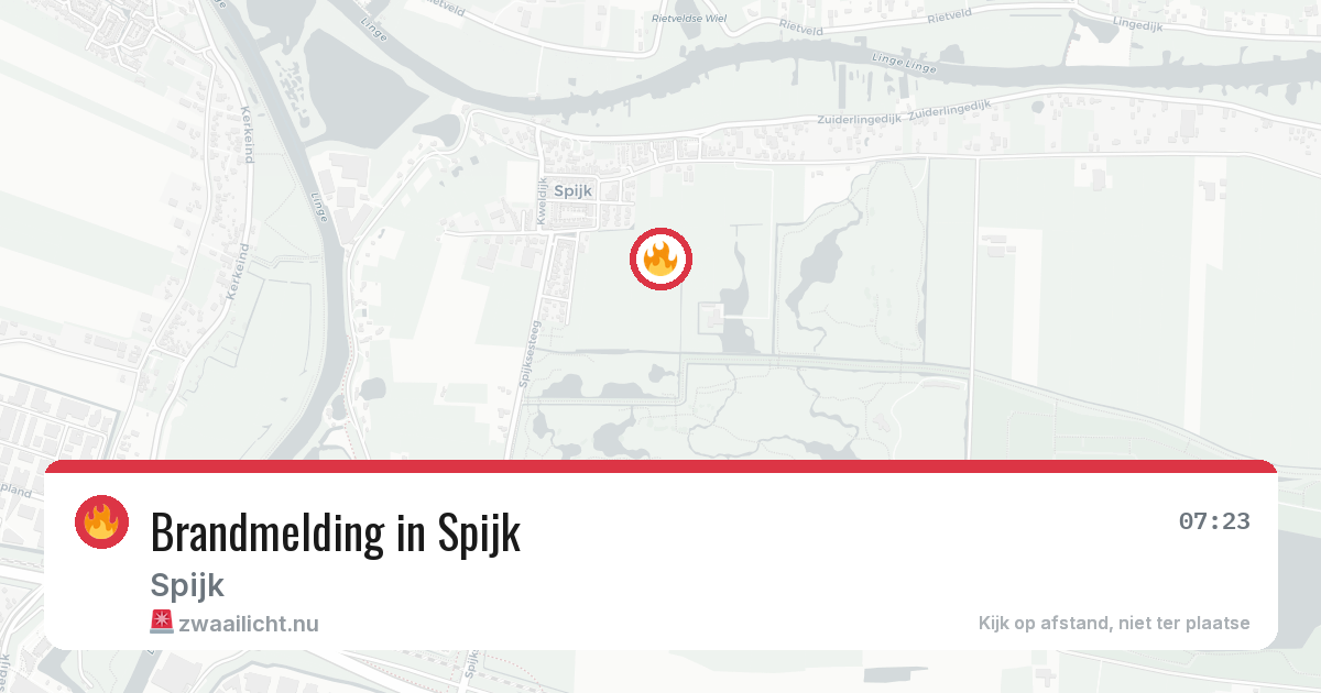 Brandmelding in Spijk — 15 mei 2026
