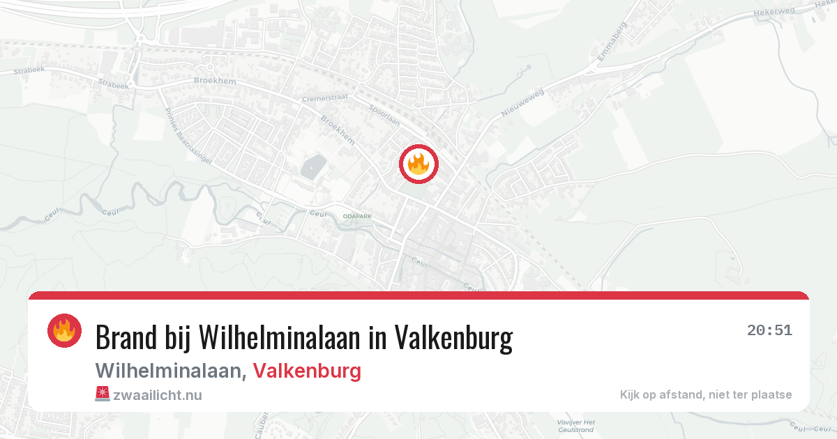 Brand bij Wilhelminalaan in Valkenburg — 17 jul 2026