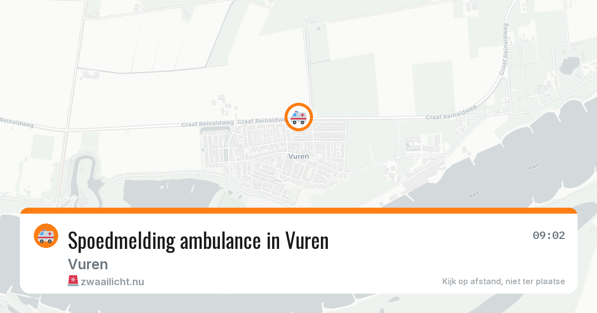 Spoedmelding ambulance in Vuren — 14 jul 2026