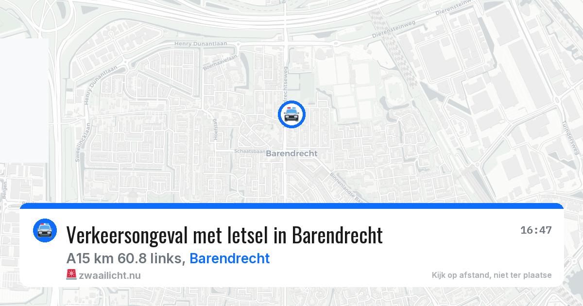 Verkeersongeval met letsel in Barendrecht — 10 jul 2026
