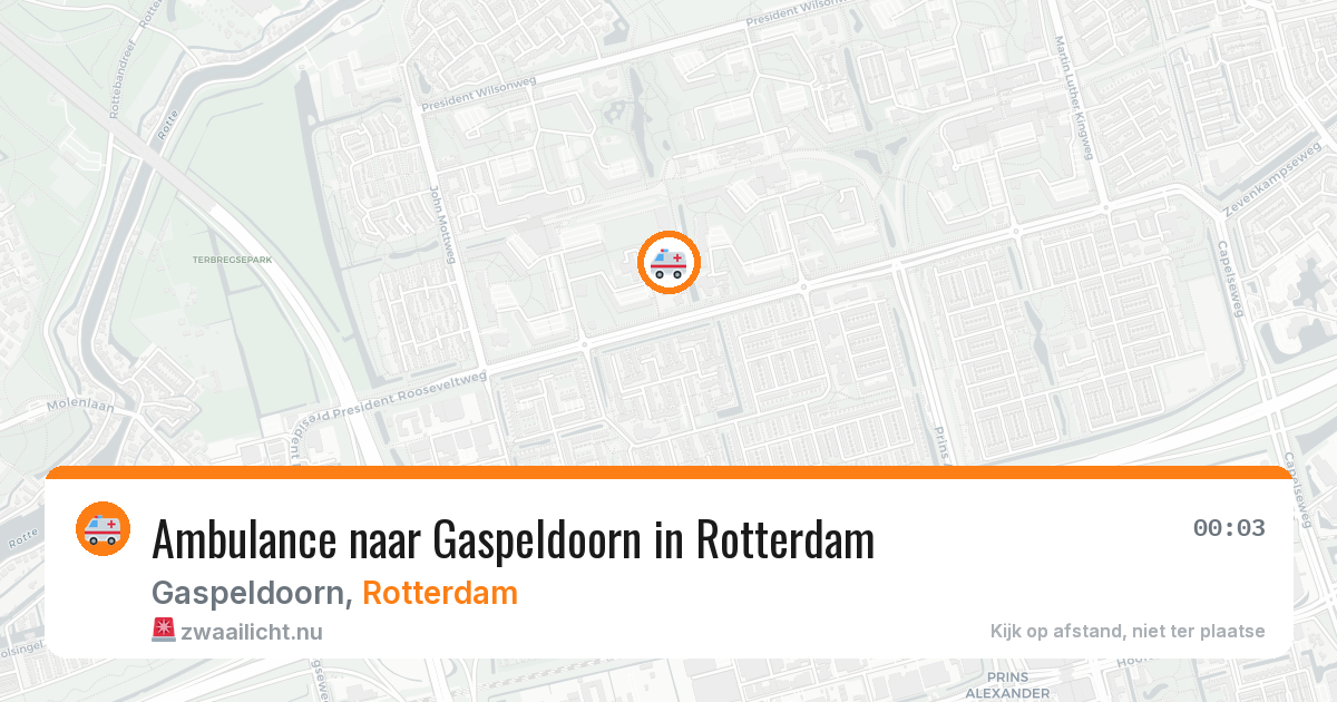 Ambulance naar Gaspeldoorn in Rotterdam — 26 jul 2026