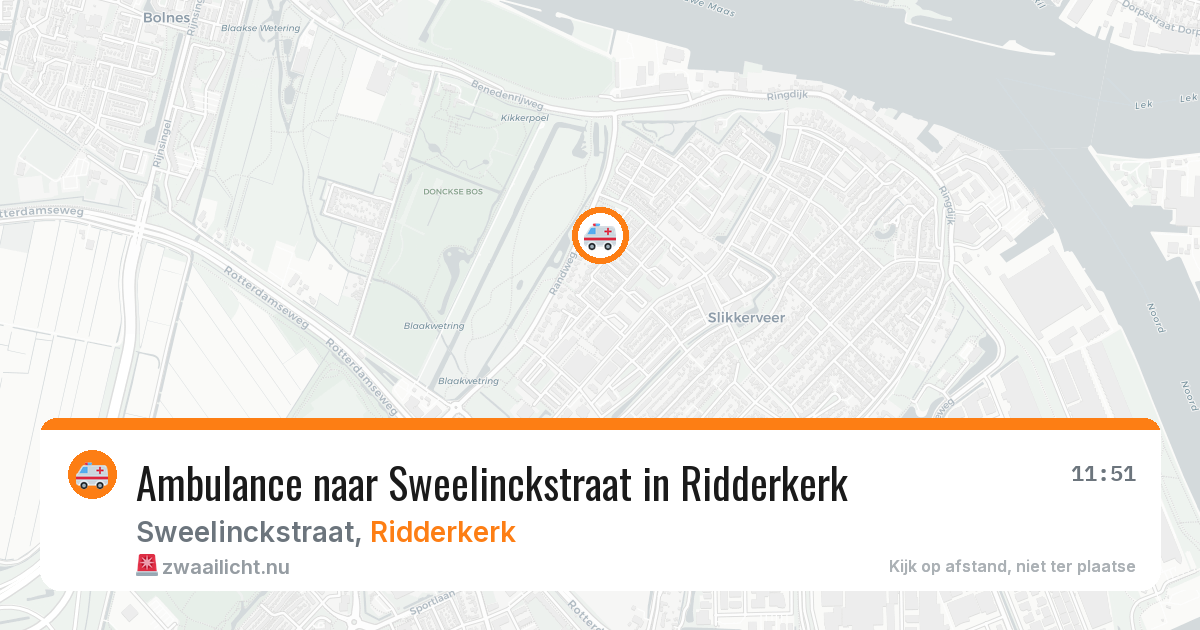 Ambulance naar Sweelinckstraat in Ridderkerk — 1 jun 2026