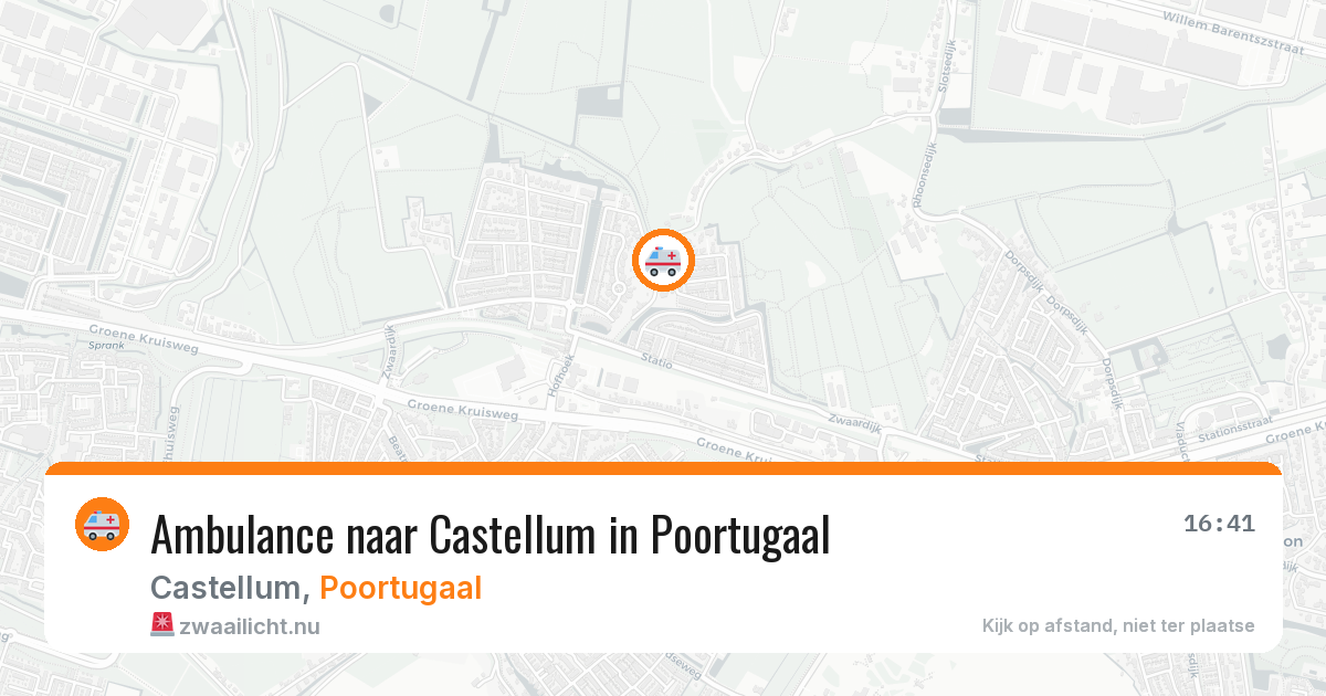 Ambulance naar Castellum in Poortugaal — 26 mrt 2026