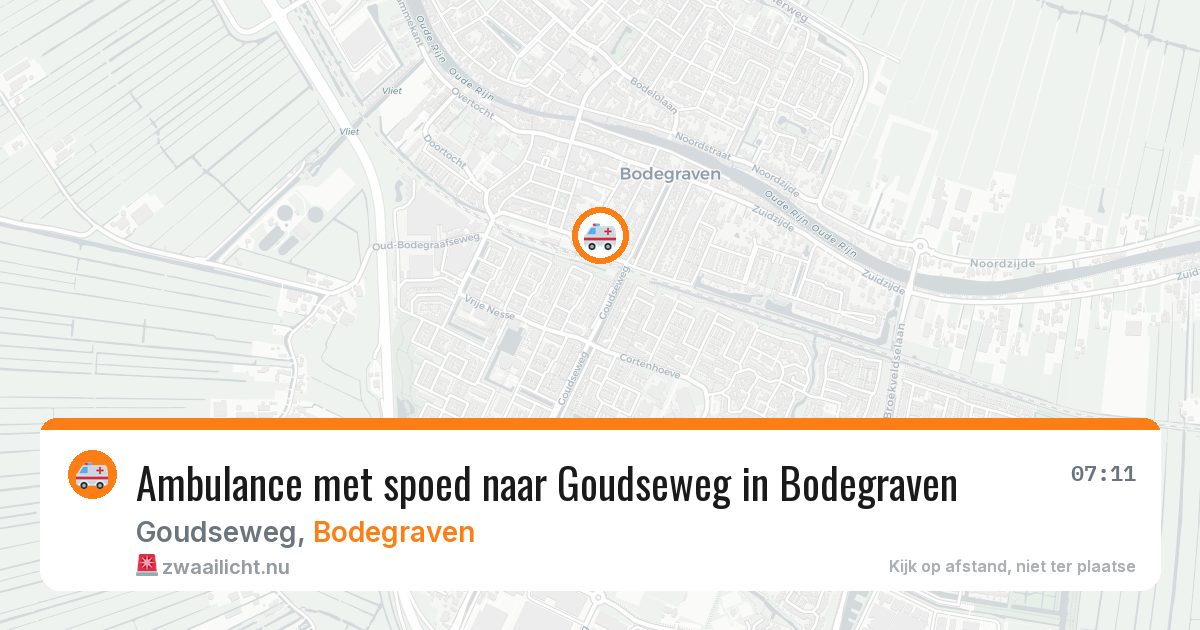 Ambulance met spoed naar Goudseweg in Bodegraven — 15 mrt 2026