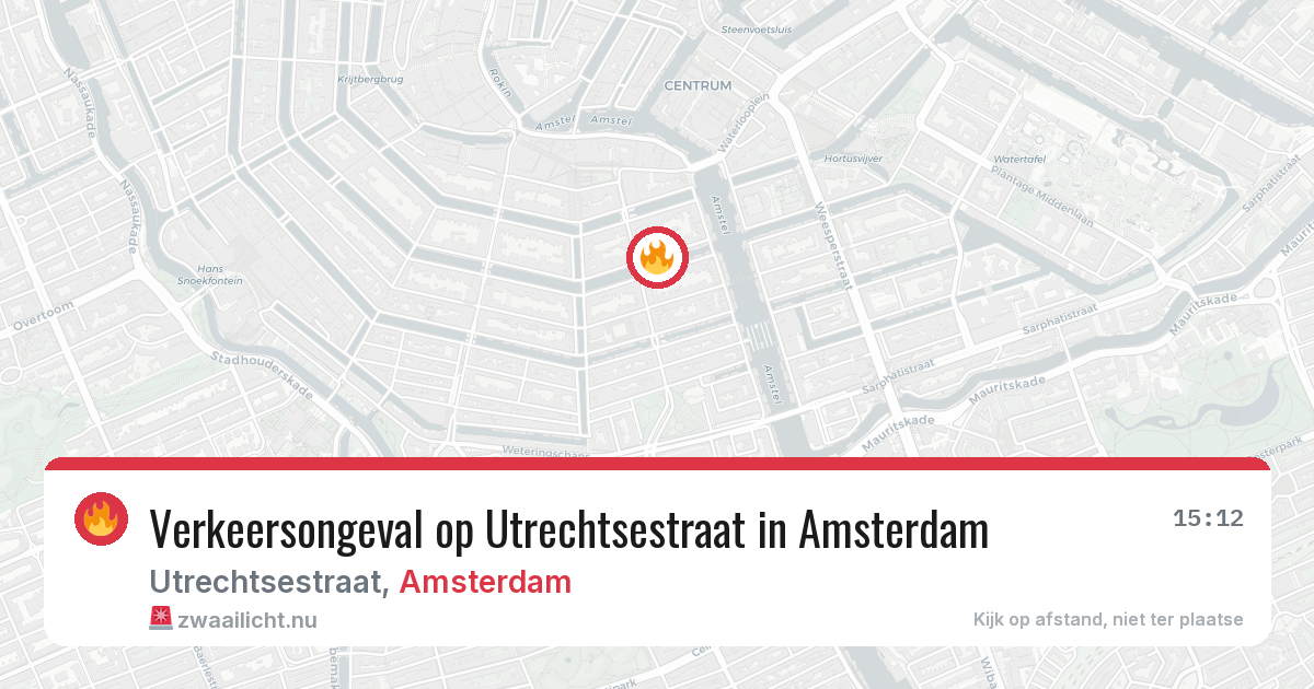 Verkeersongeval op Utrechtsestraat in Amsterdam — 16 mei 2026