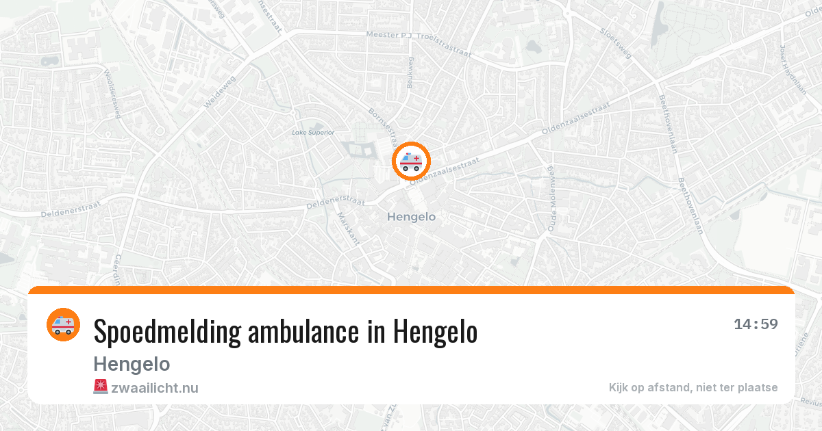 Spoedmelding ambulance in Hengelo — 18 apr 2026