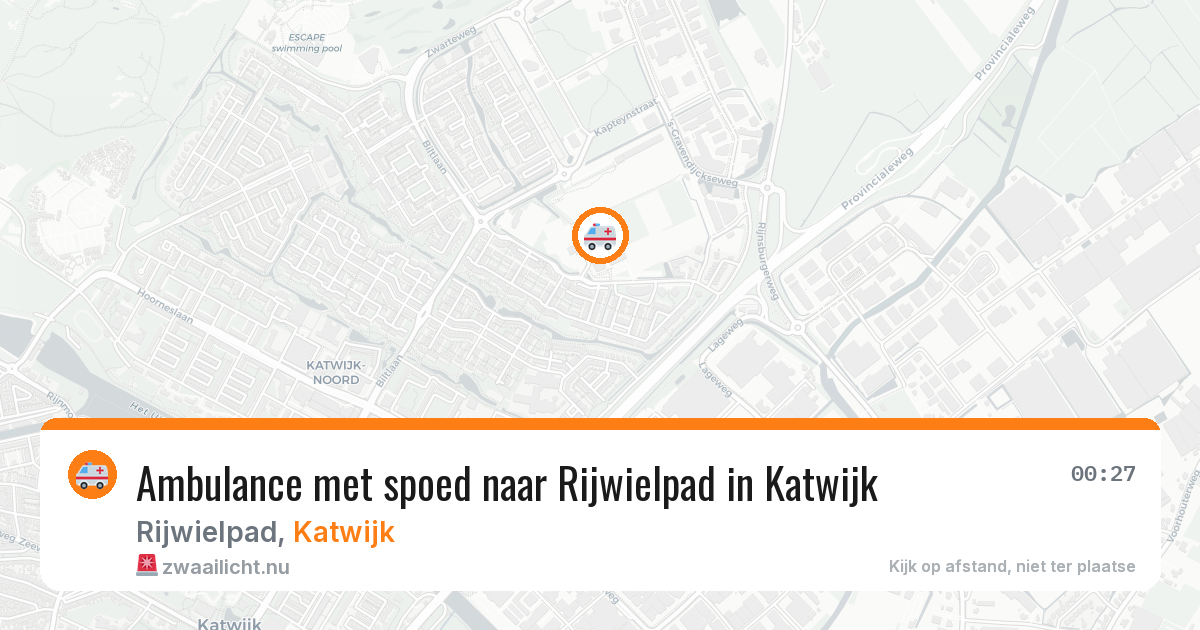 Ambulance met spoed naar Rijwielpad in Katwijk — 18 apr 2026