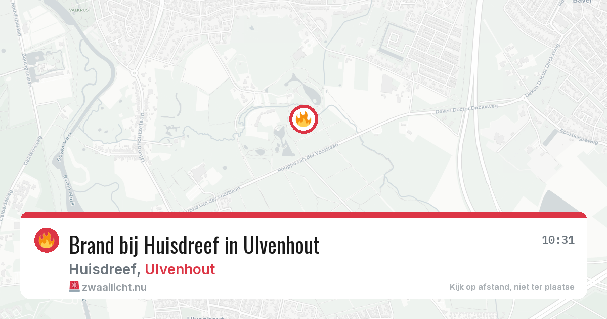 Brand bij Huisdreef in Ulvenhout — 24 mrt 2026