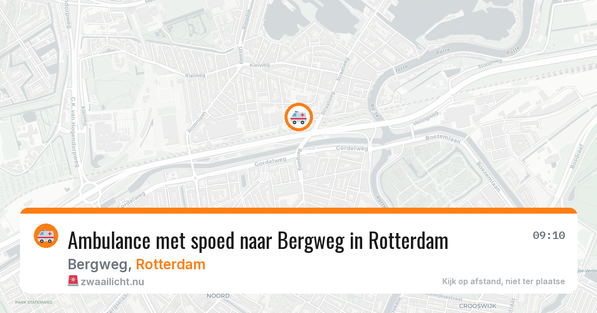 Ambulance met spoed naar Bergweg in Rotterdam — 23 mrt 2026