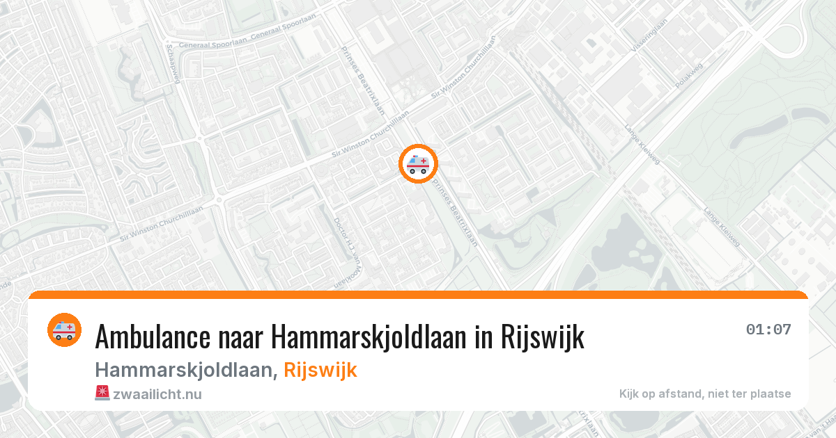 Ambulance naar Hammarskjoldlaan in Rijswijk — 18 jul 2026