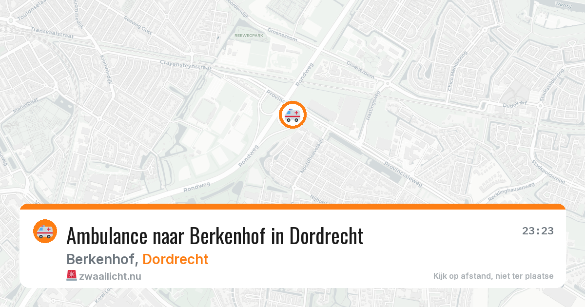 Ambulance naar Berkenhof in Dordrecht — 31 mei 2026
