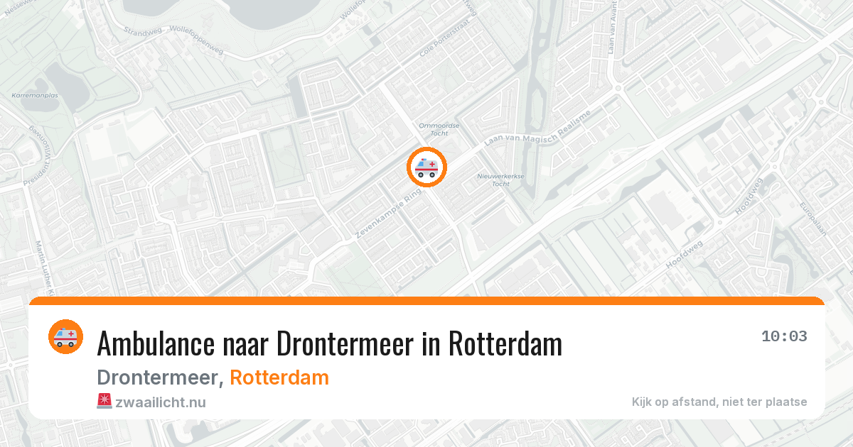 Ambulance naar Drontermeer in Rotterdam — 27 jul 2026
