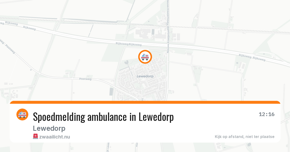 Spoedmelding ambulance in Lewedorp — 11 jul 2026