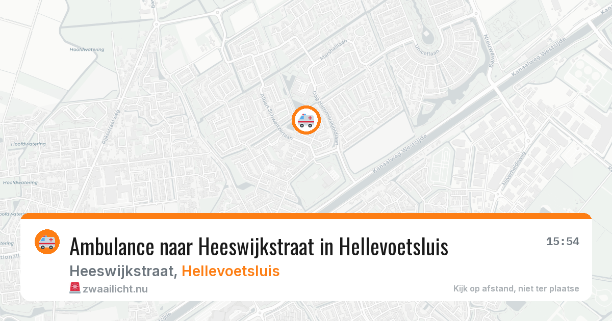 Ambulance naar Heeswijkstraat in Hellevoetsluis — 28 mei 2026