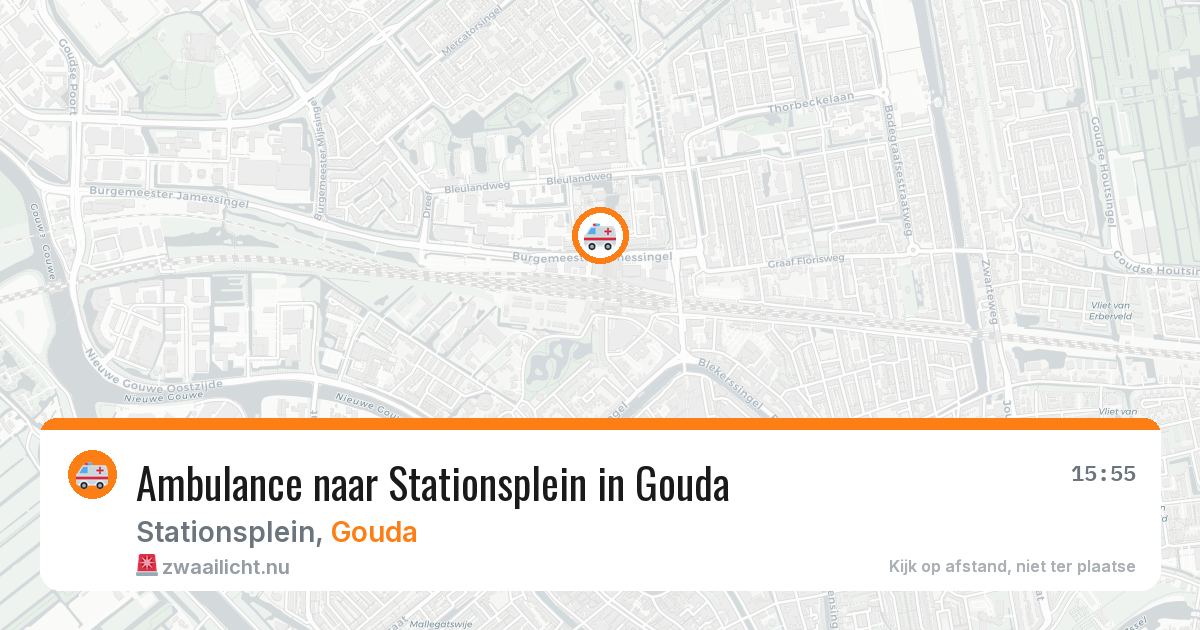 Ambulance naar Stationsplein in Gouda — 19 jul 2026