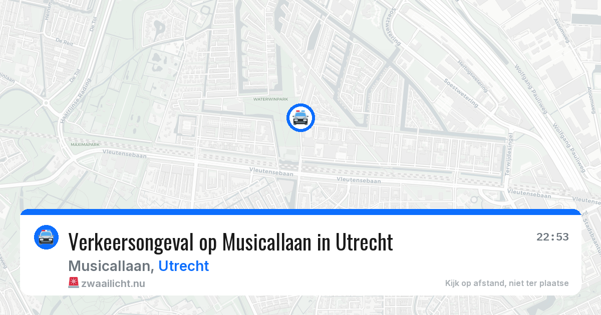 Verkeersongeval op Musicallaan in Utrecht — 26 jul 2026