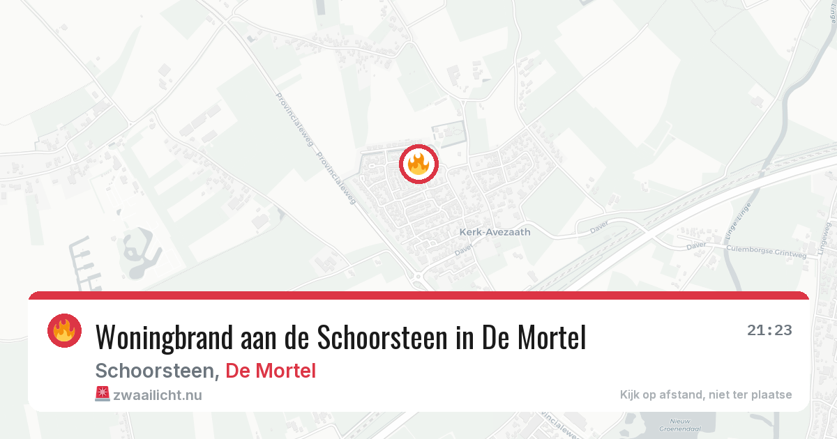 Woningbrand aan de Schoorsteen in De Mortel — 29 mrt 2026