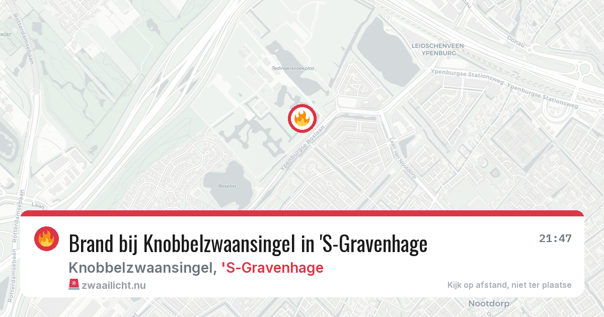 Brand bij Knobbelzwaansingel in 'S-Gravenhage — 24 jul 2026