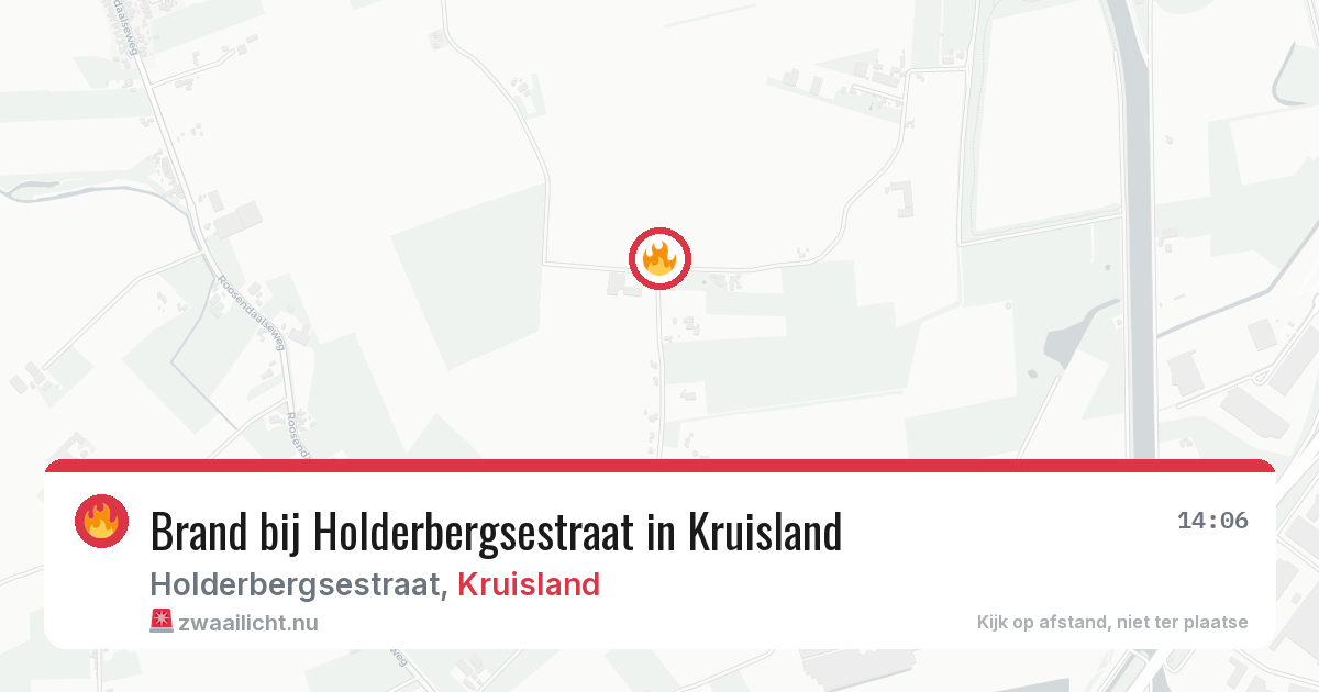 Brand bij Holderbergsestraat in Kruisland — 1 mei 2026