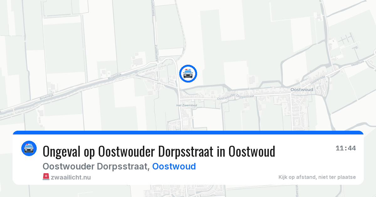 Ongeval op Oostwouder Dorpsstraat in Oostwoud — 24 mei 2026