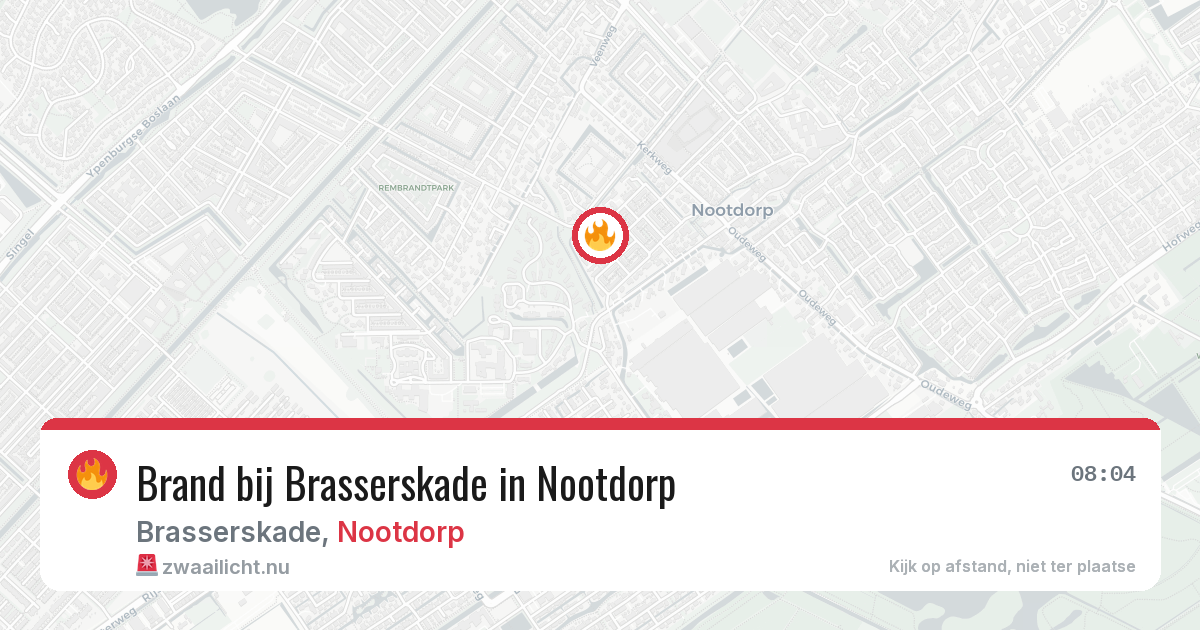 Brand bij Brasserskade in Nootdorp — 28 mei 2026
