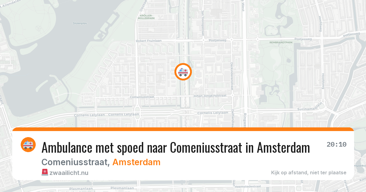 Ambulance met spoed naar Comeniusstraat in Amsterdam — 21 mei 2026