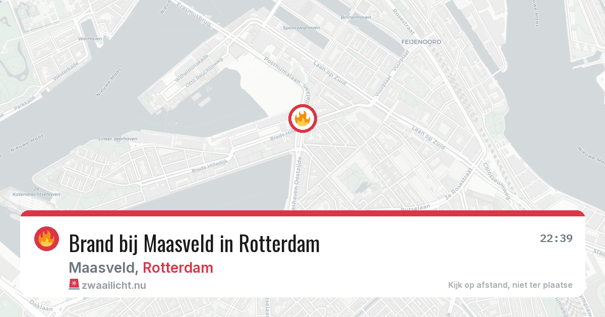 Brand bij Maasveld in Rotterdam — 25 mrt 2026