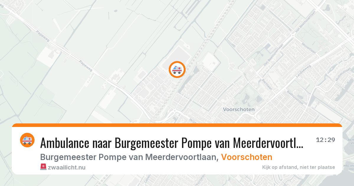 Ambulance naar Burgemeester Pompe van Meerdervoortlaan in Voorschoten — 18 jul 2026