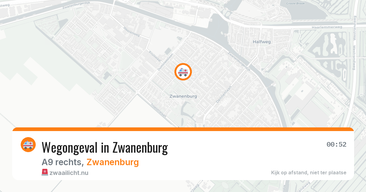 Wegongeval in Zwanenburg — 13 jul 2026