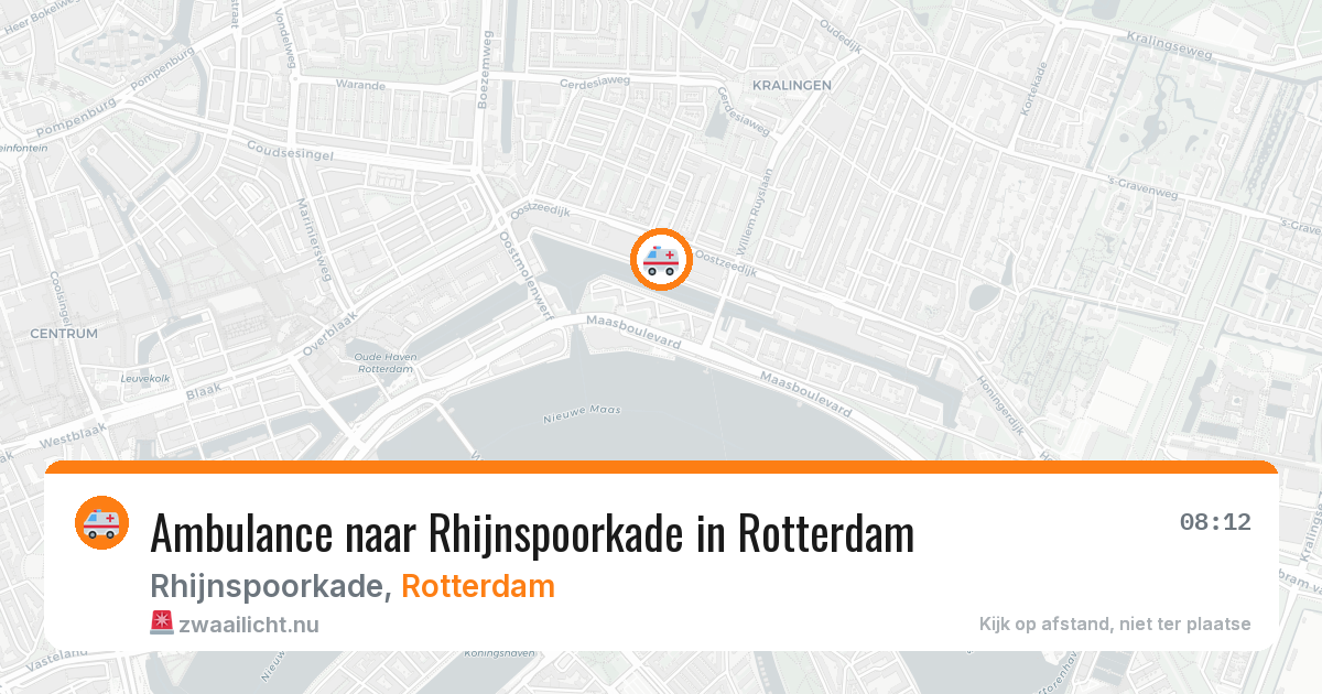 Ambulance naar Rhijnspoorkade in Rotterdam — 17 jul 2026