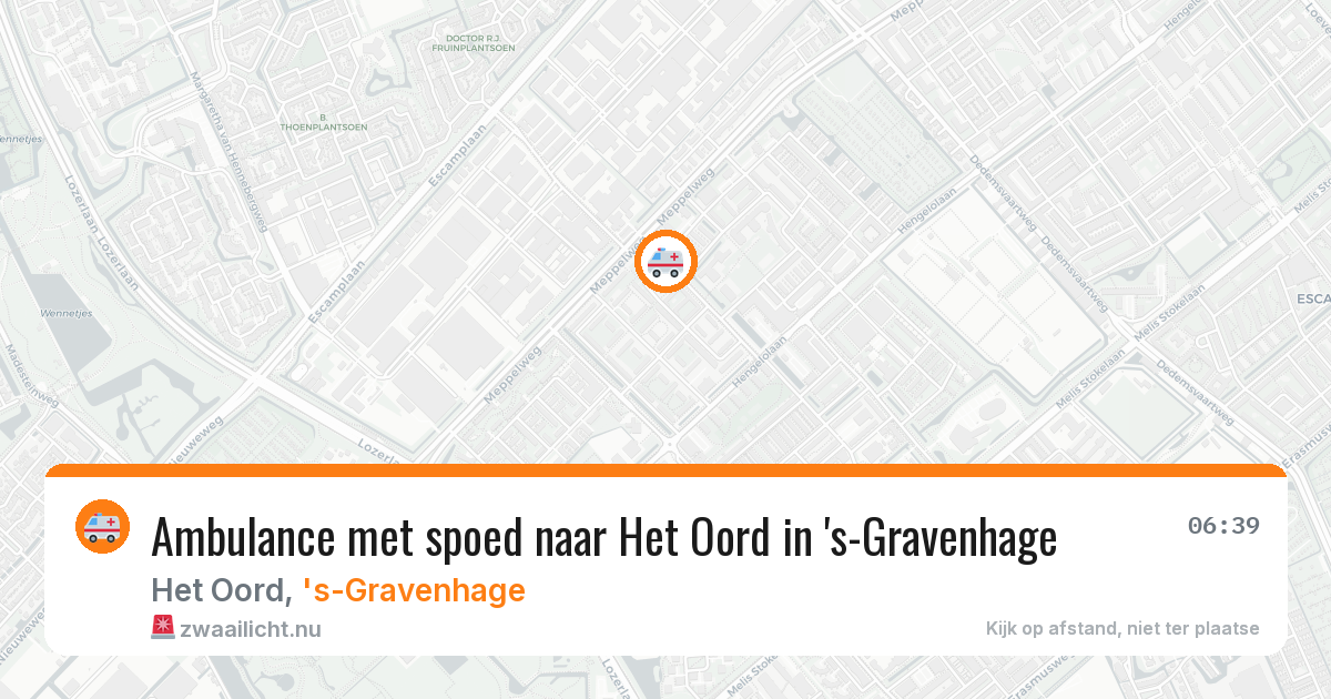 Ambulance met spoed naar Het Oord in 's-Gravenhage — 18 jul 2026