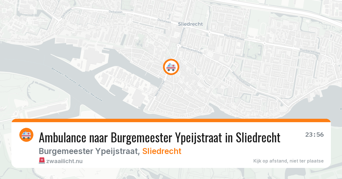 Ambulance naar Burgemeester Ypeijstraat in Sliedrecht — 18 jul 2026