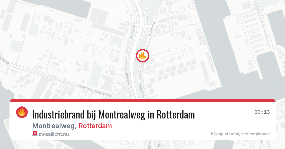 Industriebrand bij Montrealweg in Rotterdam — 7 jun 2026