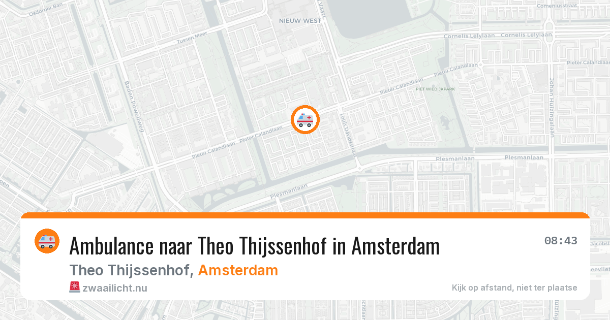 Ambulance naar Theo Thijssenhof in Amsterdam — 8 jun 2026