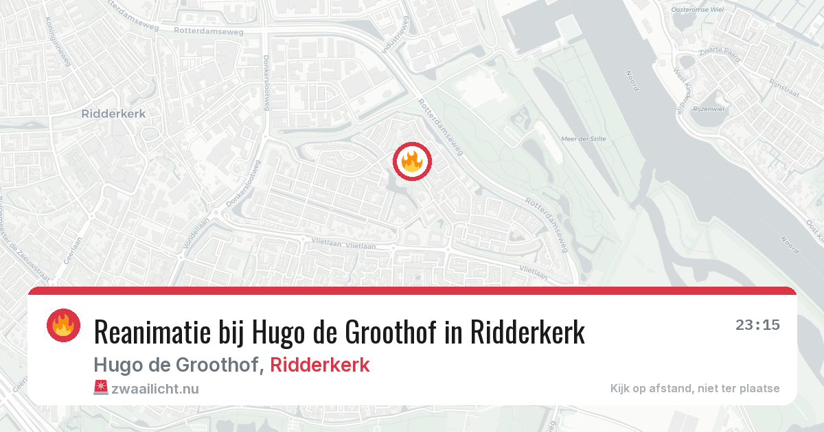 Reanimatie bij Hugo de Groothof in Ridderkerk — 17 apr 2026